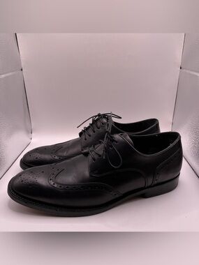 Allen Edmonds Men’s Shoes McAllister Port Washington Size 9.5 D Black Wingtip